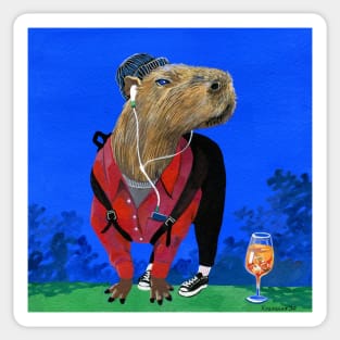 Capybara Aperol Sticker